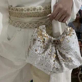 Golden white bag
